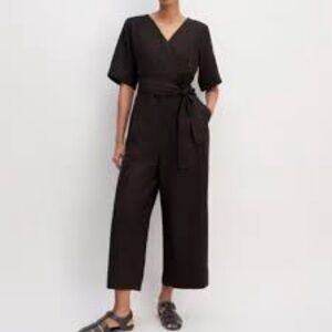 Everlane Linen Elegant Black Jumpsuit